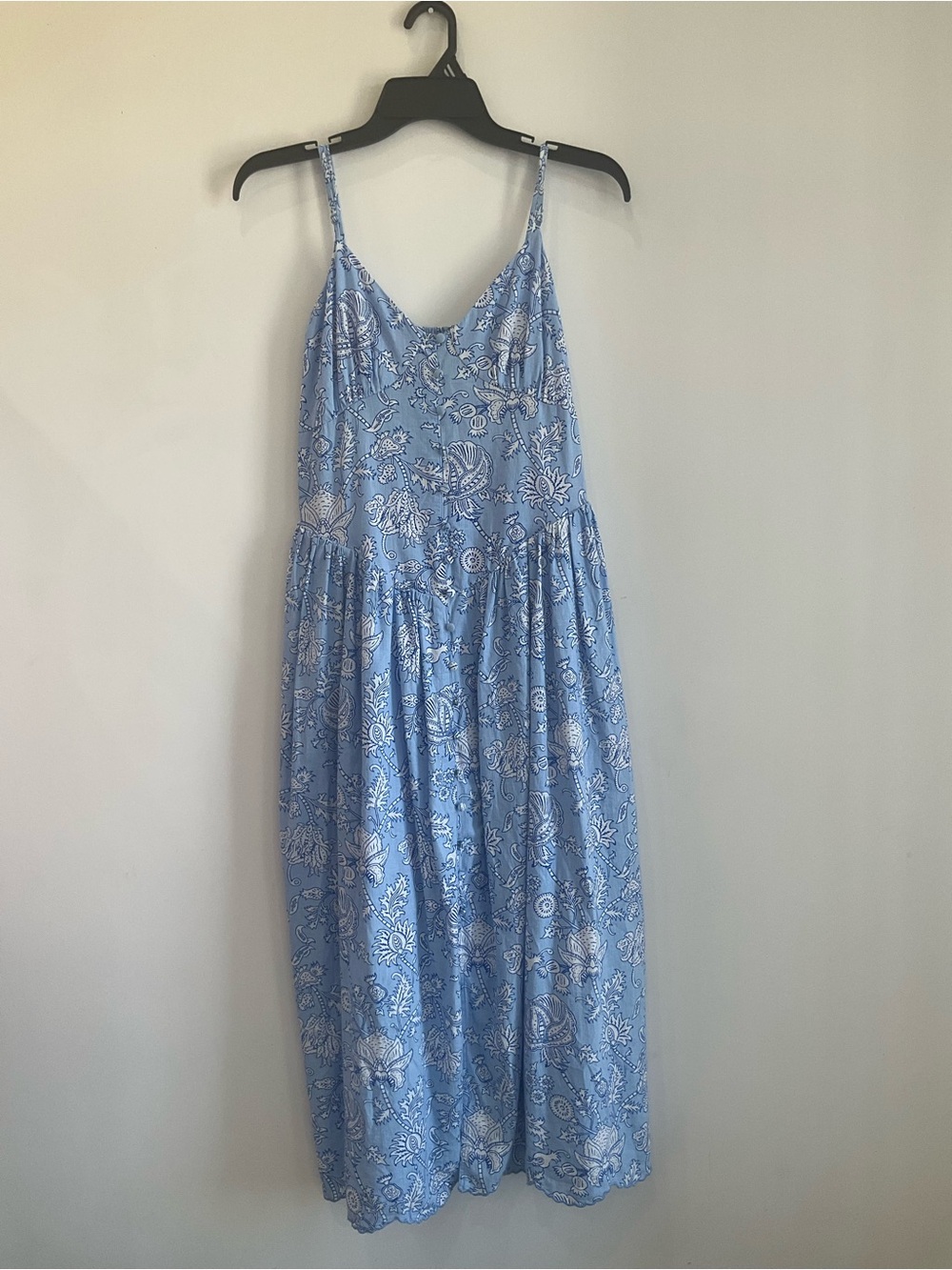 Roller Rabbit Light Blue Floral Midi Dress